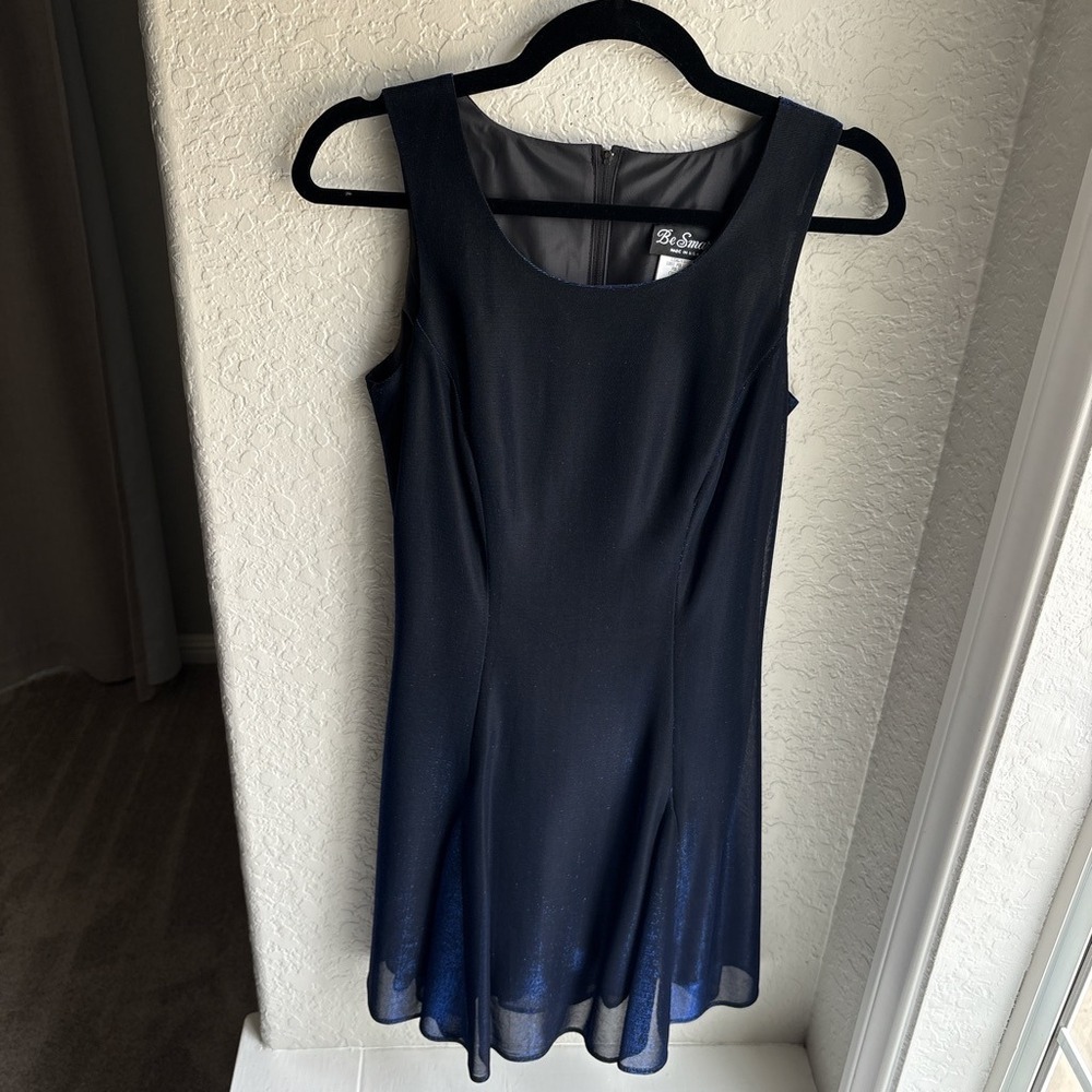 Women S Fit Flare Dress‎ Y2K Black Blue Iridescent Corset Celestial 90s Shimmer